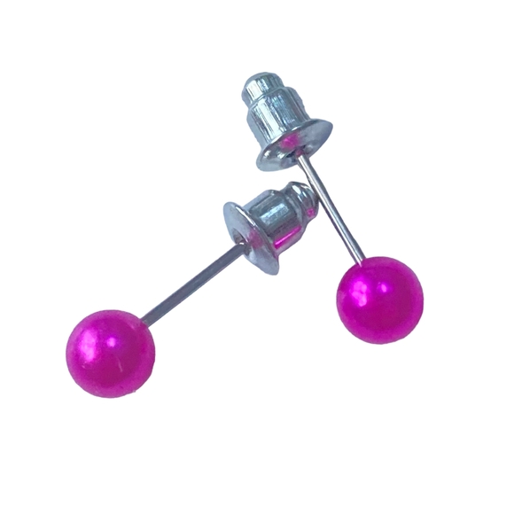 Jewelry - BNWT Barbiecore Ink Stud Earrings - Unique and Edgy